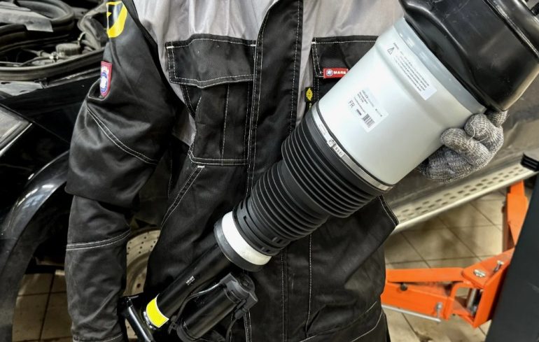 Пневмоподвеска Mercedes не держит высоту: ремонт 